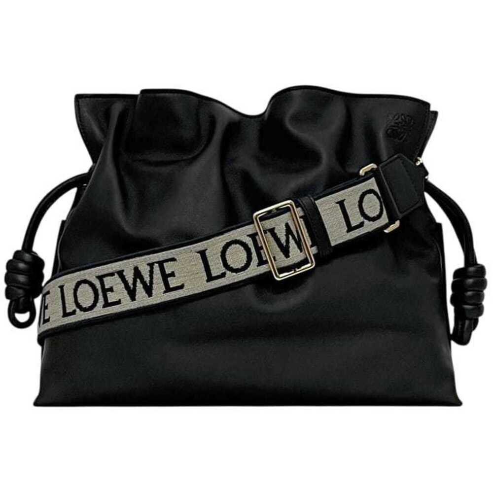 Loewe Flamenco Clutch Shoulder Bag, Black, Leather, Napa Calf, 012250 LOEWE